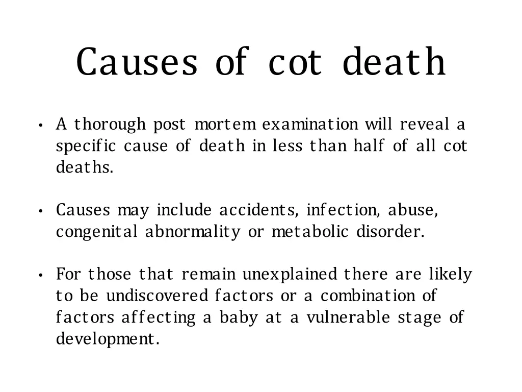 causes of cot death