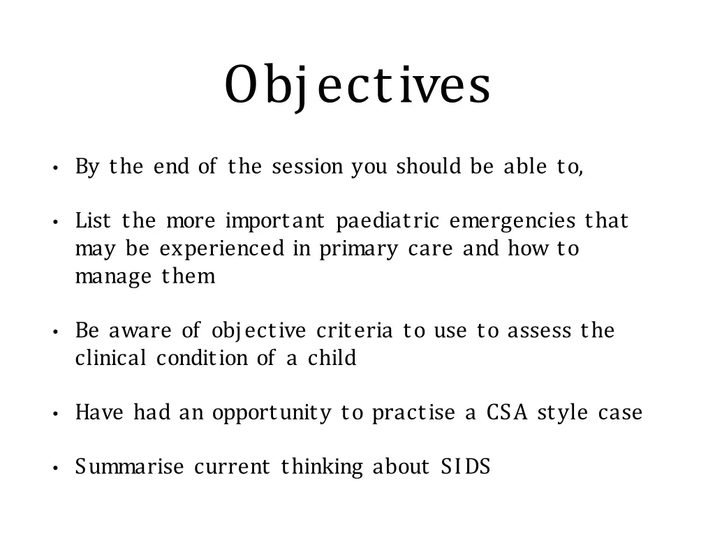 objectives