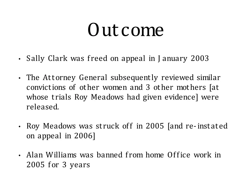 outcome 1