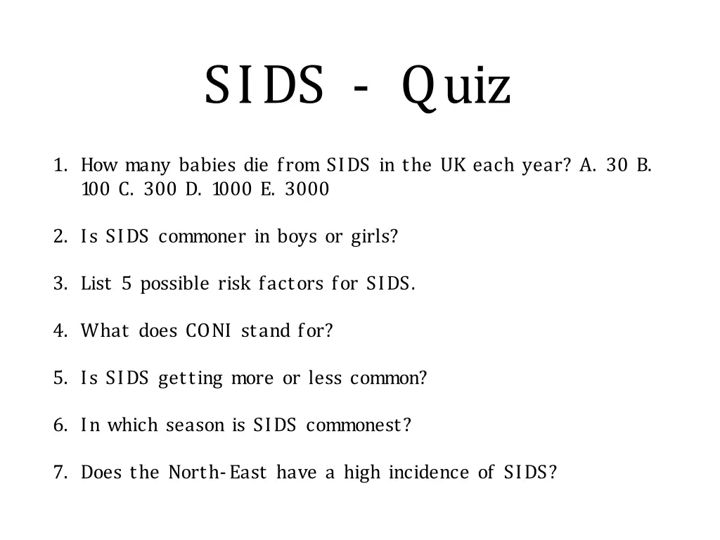 sids quiz