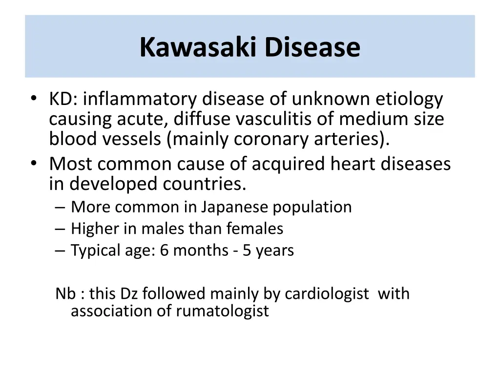 kawasaki disease