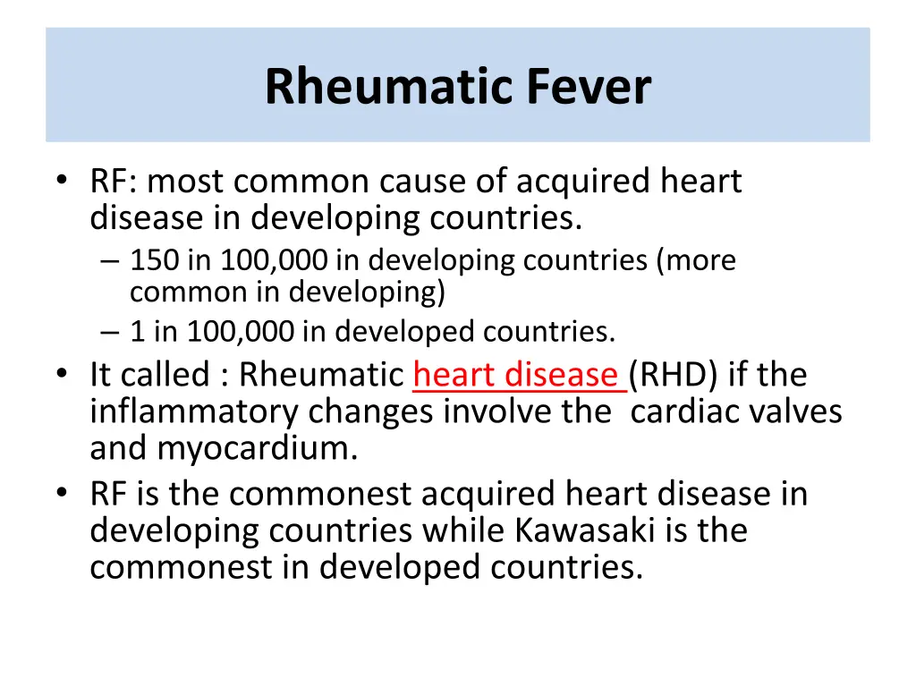 rheumatic fever