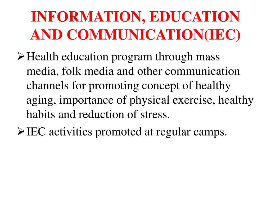 information education and communication iec
