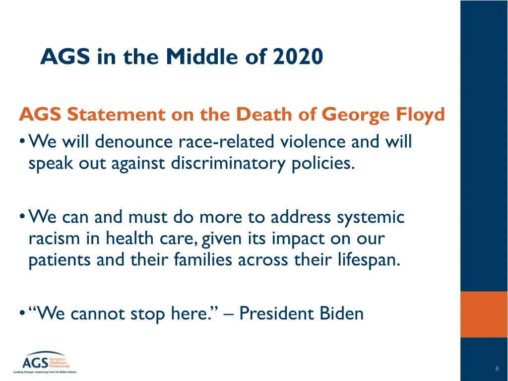 ags in the middle of 2020