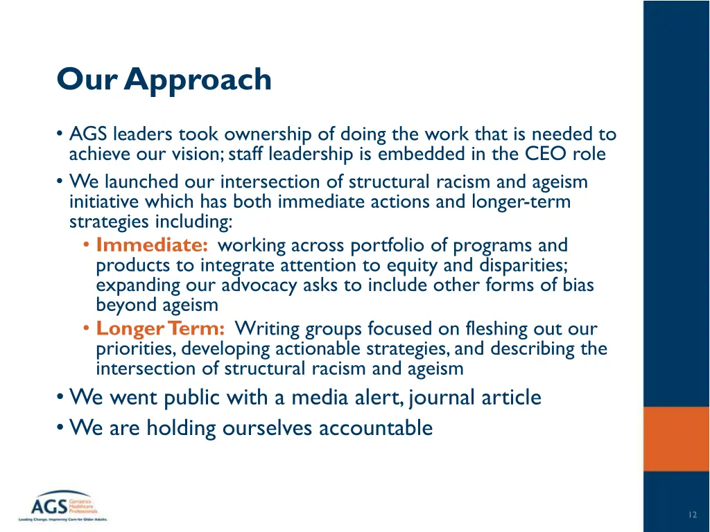 our approach