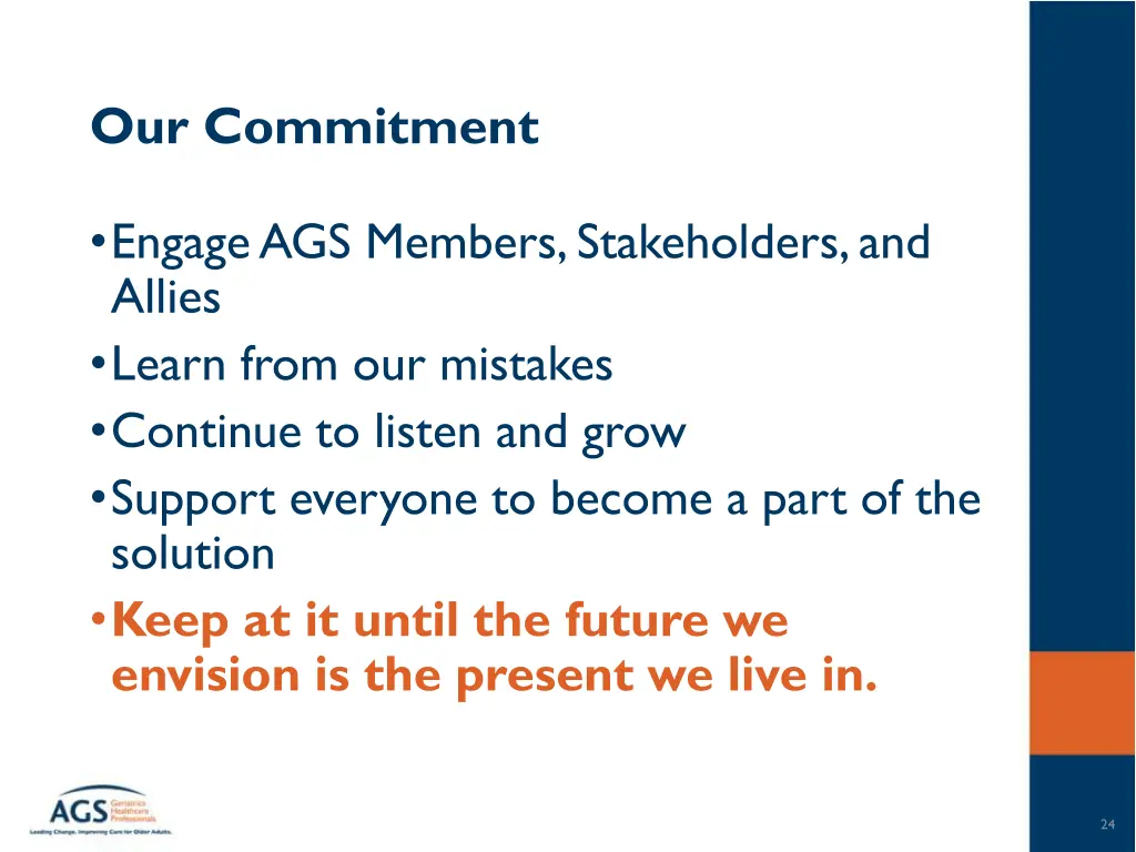 our commitment