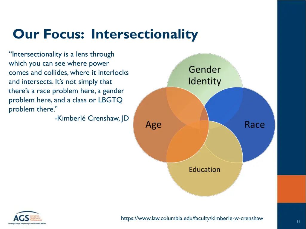 our focus intersectionality