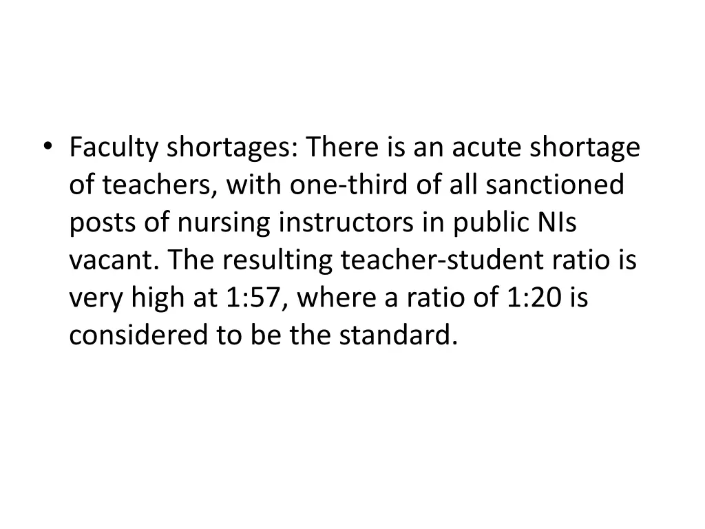 faculty shortages there is an acute shortage