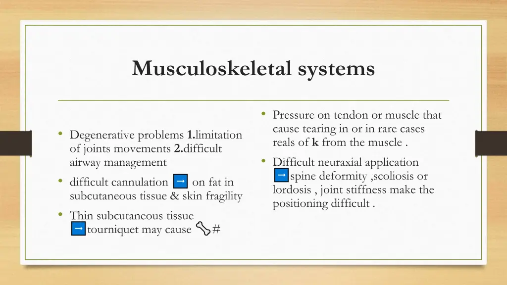 musculoskeletal systems