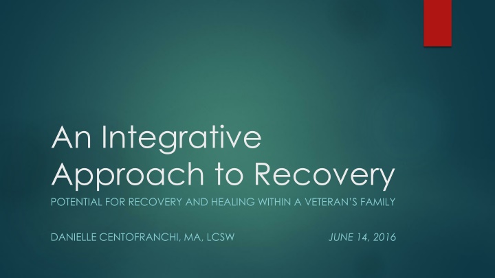 an integrative approach to recovery potential