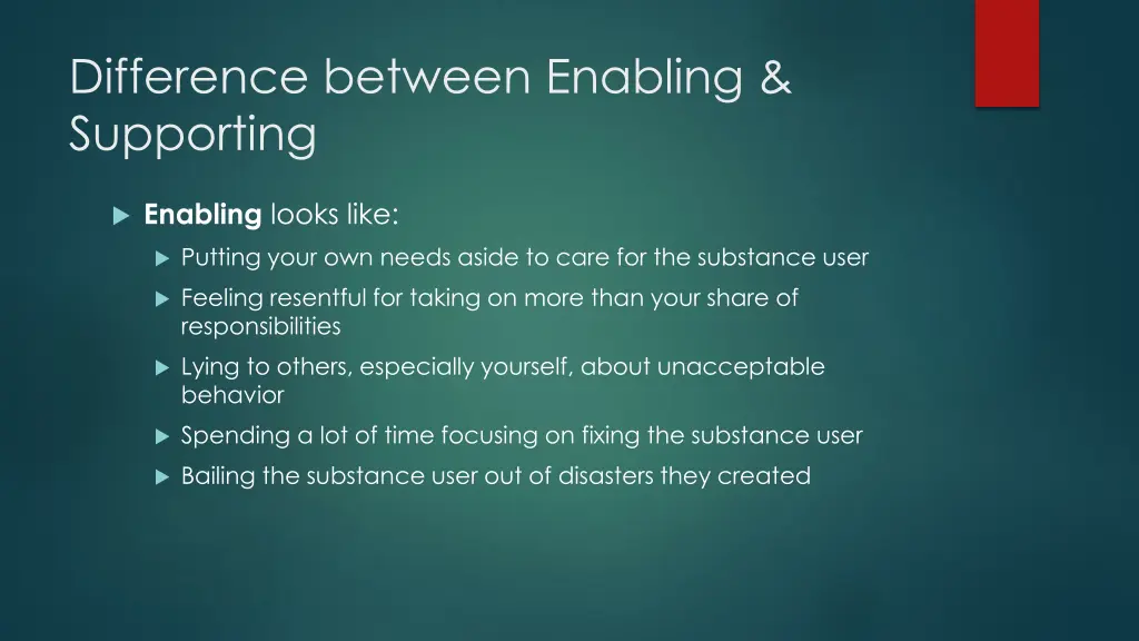 difference between enabling supporting