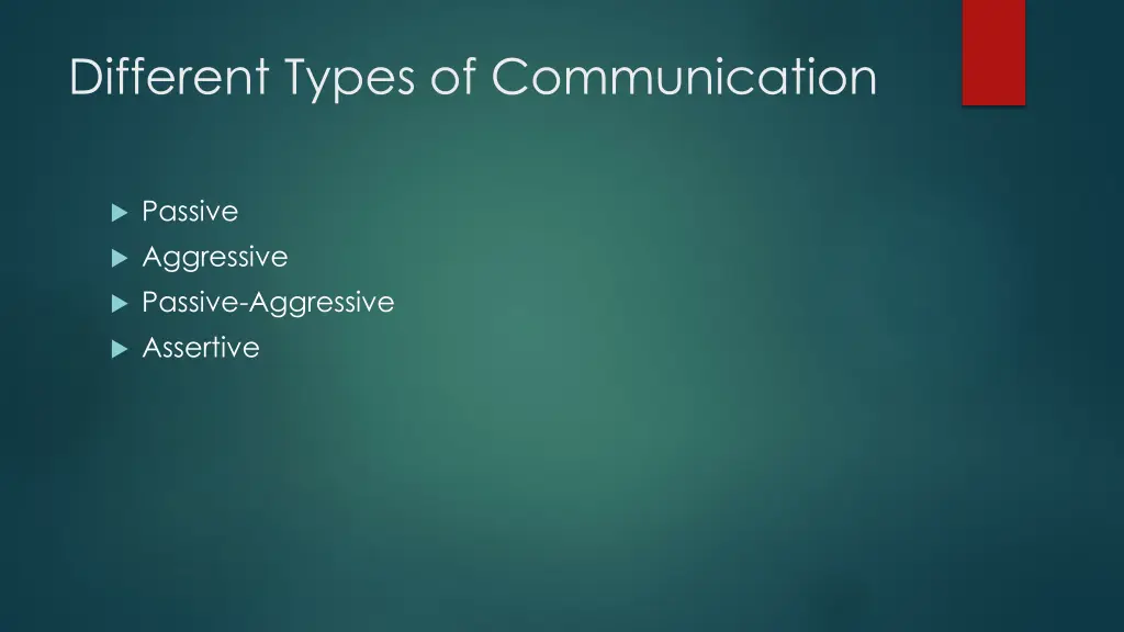 different types of communication