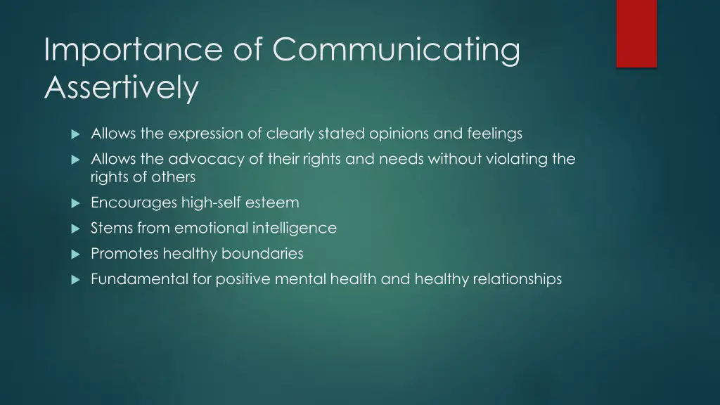 importance of communicating assertively