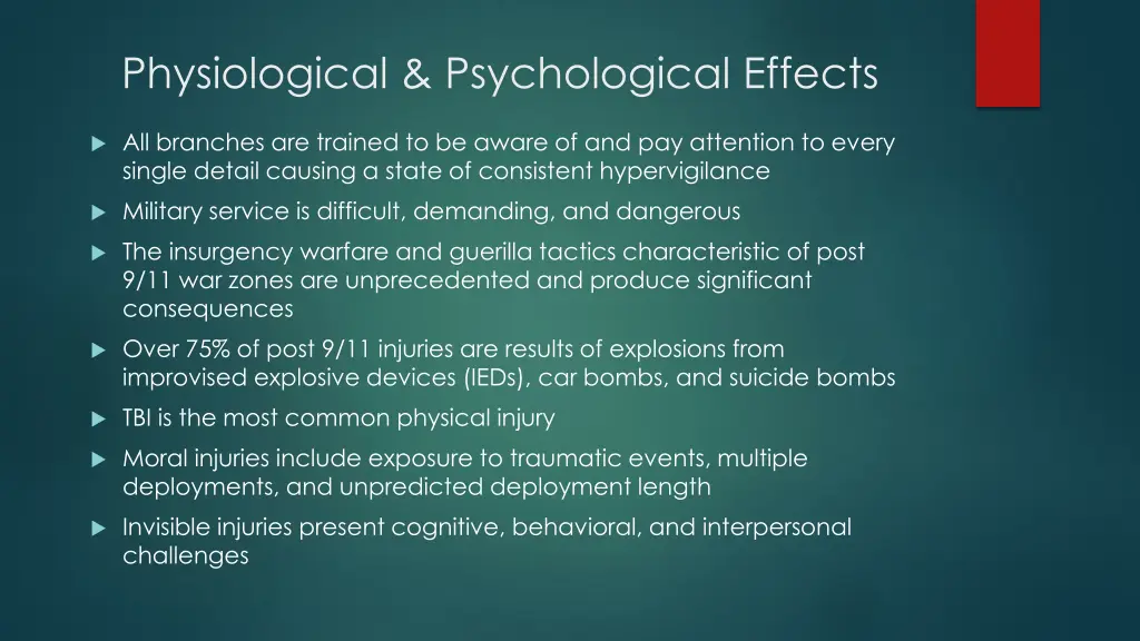 physiological psychological effects