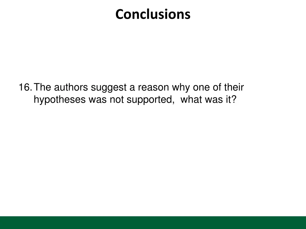 conclusions
