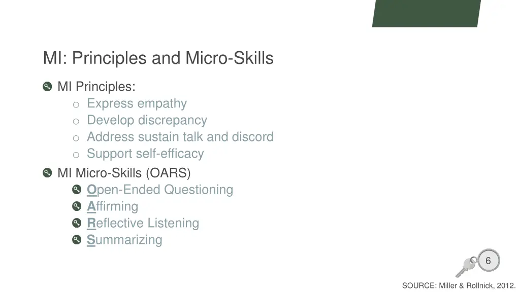 mi principles and micro skills