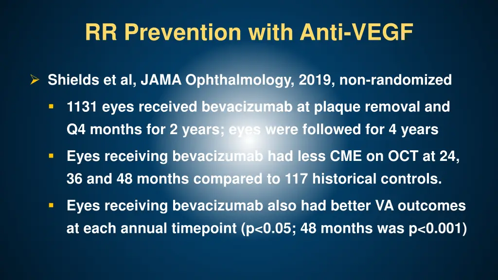 rr prevention with anti vegf