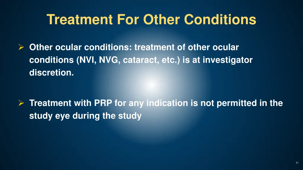 treatment for other conditions 1