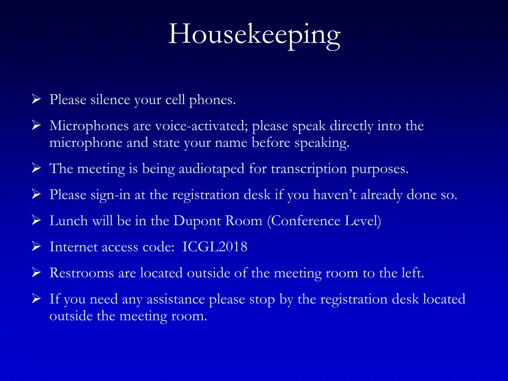 housekeeping