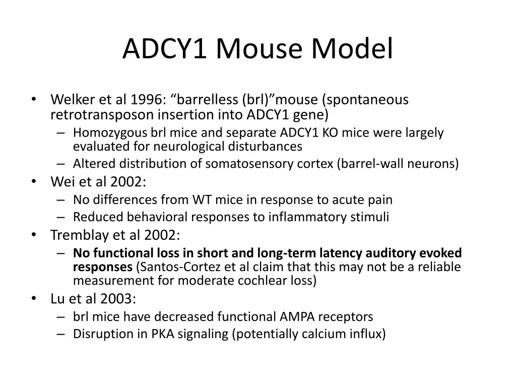 adcy1 mouse model