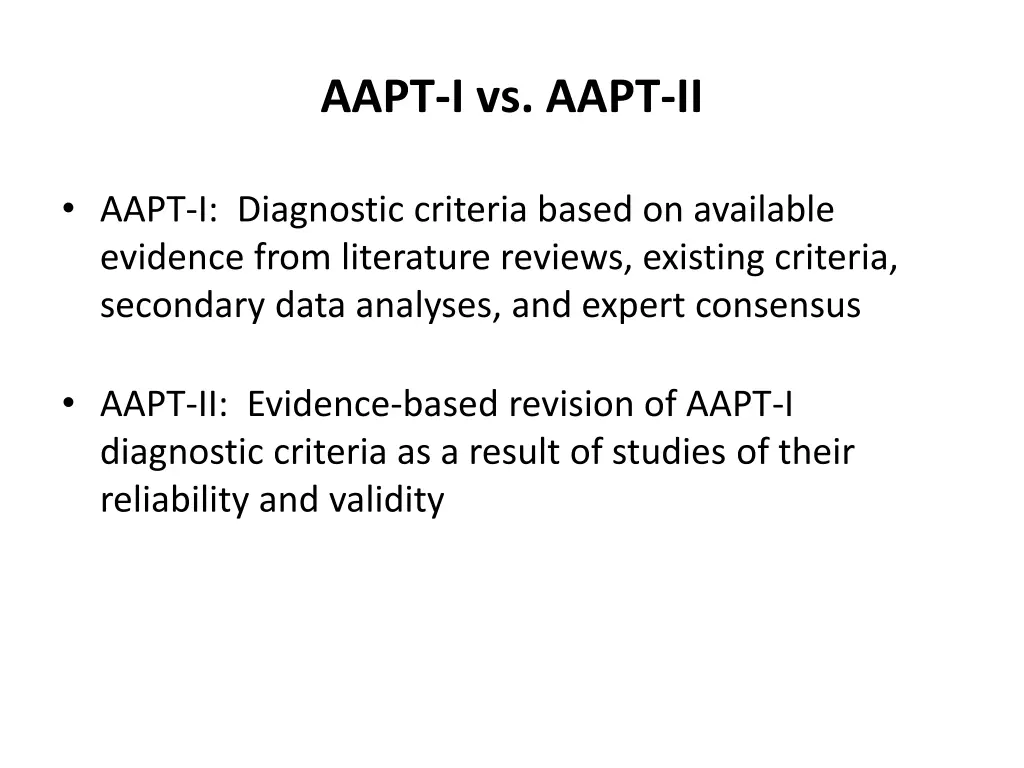 aapt i vs aapt ii