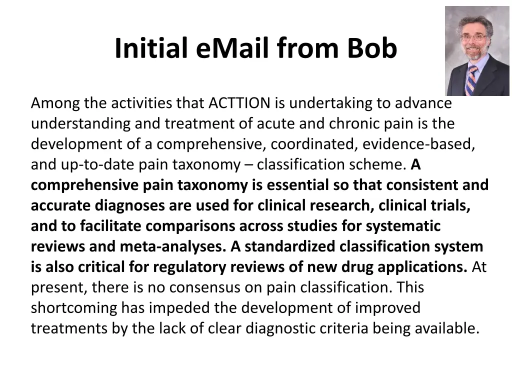 initial email from bob