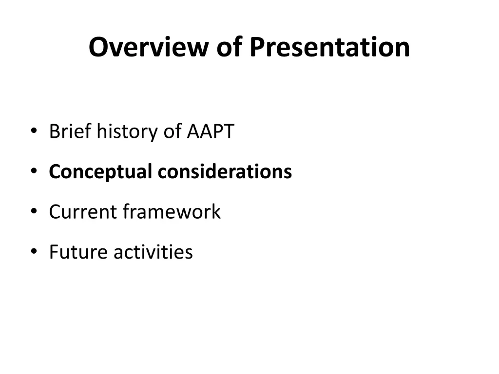 overview of presentation 1