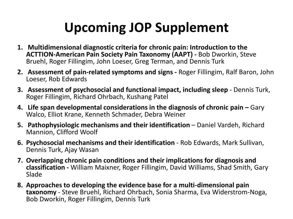 upcoming jop supplement