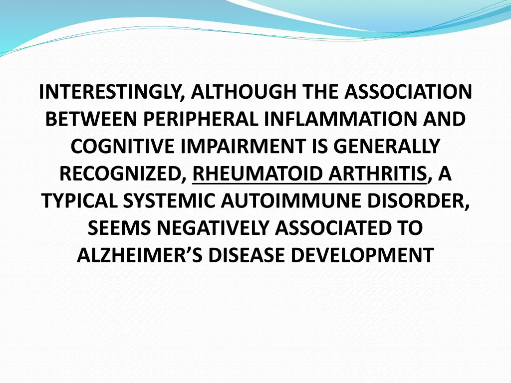 interestingly although the association between