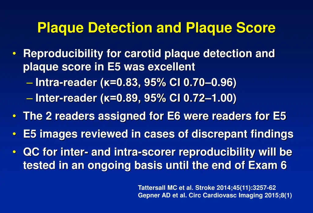 plaque detection and plaque score