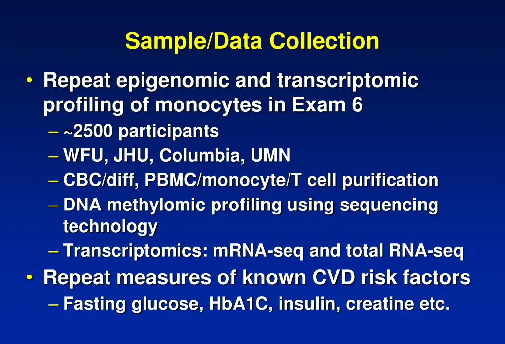 sample data collection