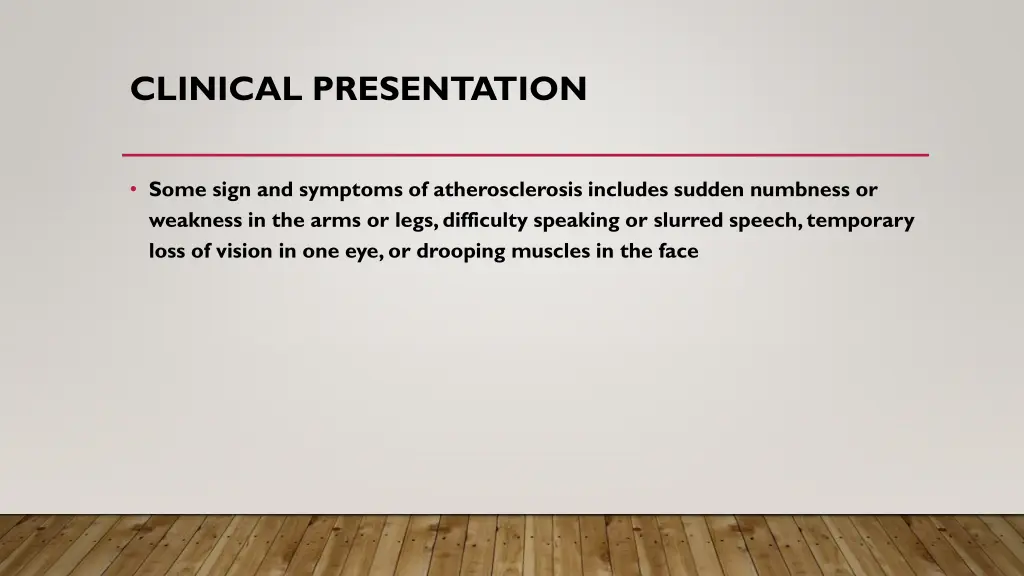 clinical presentation
