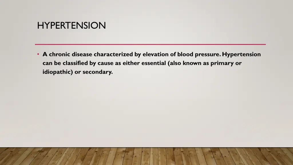 hypertension