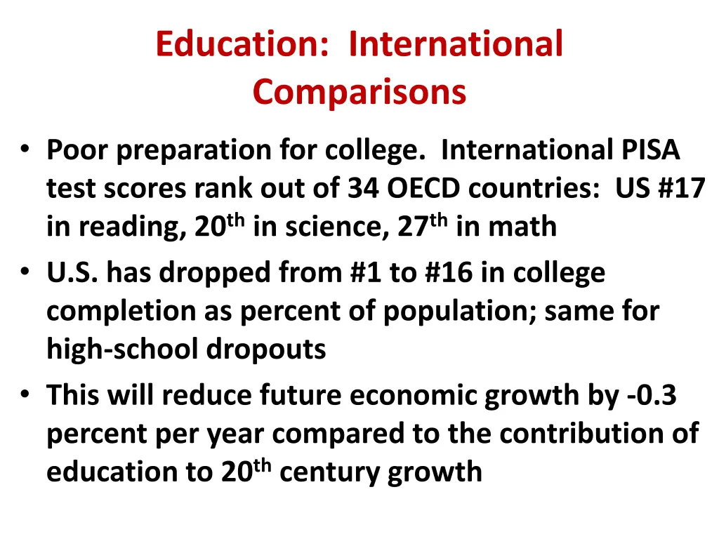 education international comparisons