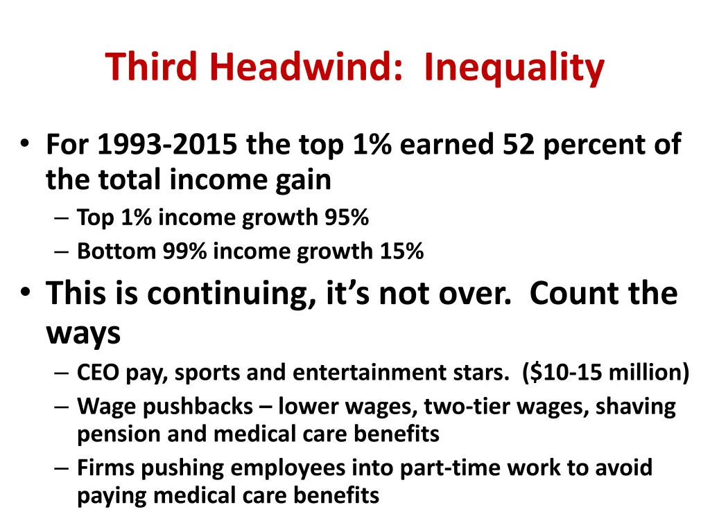 third headwind inequality