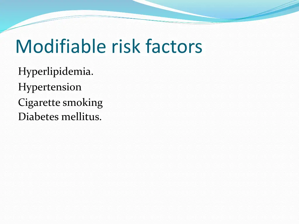 modifiable risk factors