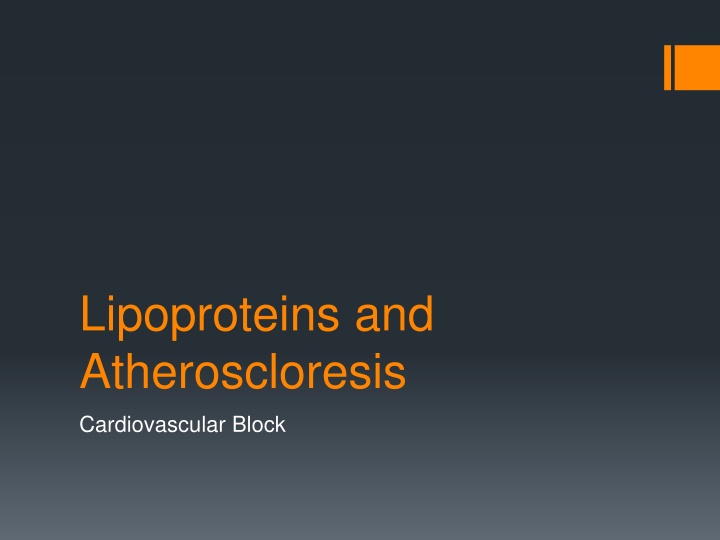 lipoproteins and atheroscloresis