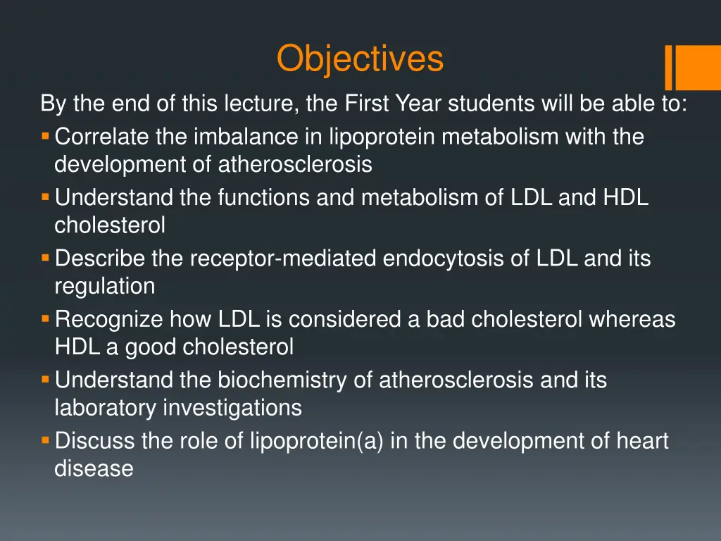 objectives