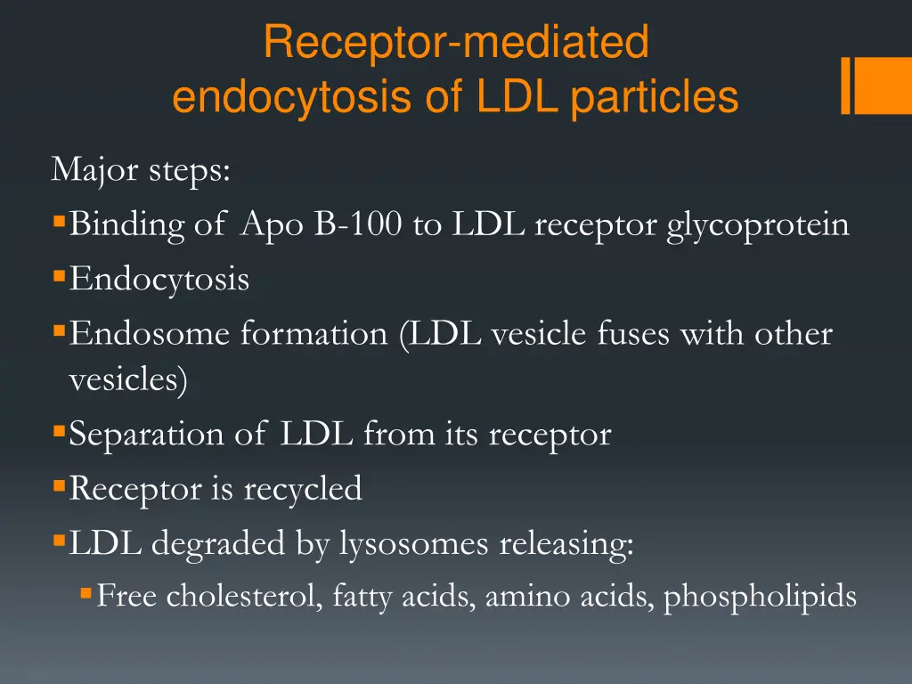 receptor mediated endocytosis of ldl particles