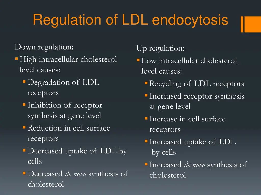 regulation of ldl endocytosis