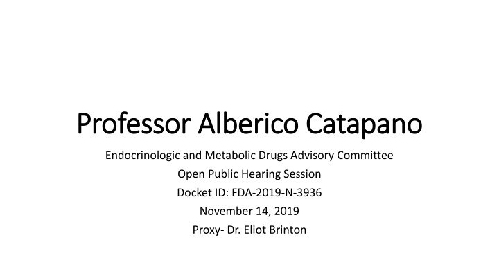 professor alberico catapano professor alberico
