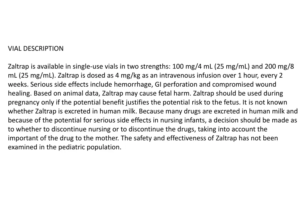 vial description