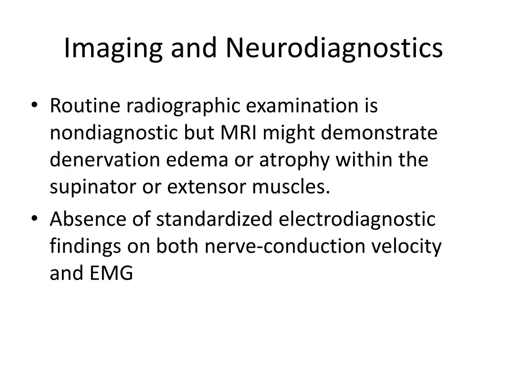 imaging and neurodiagnostics