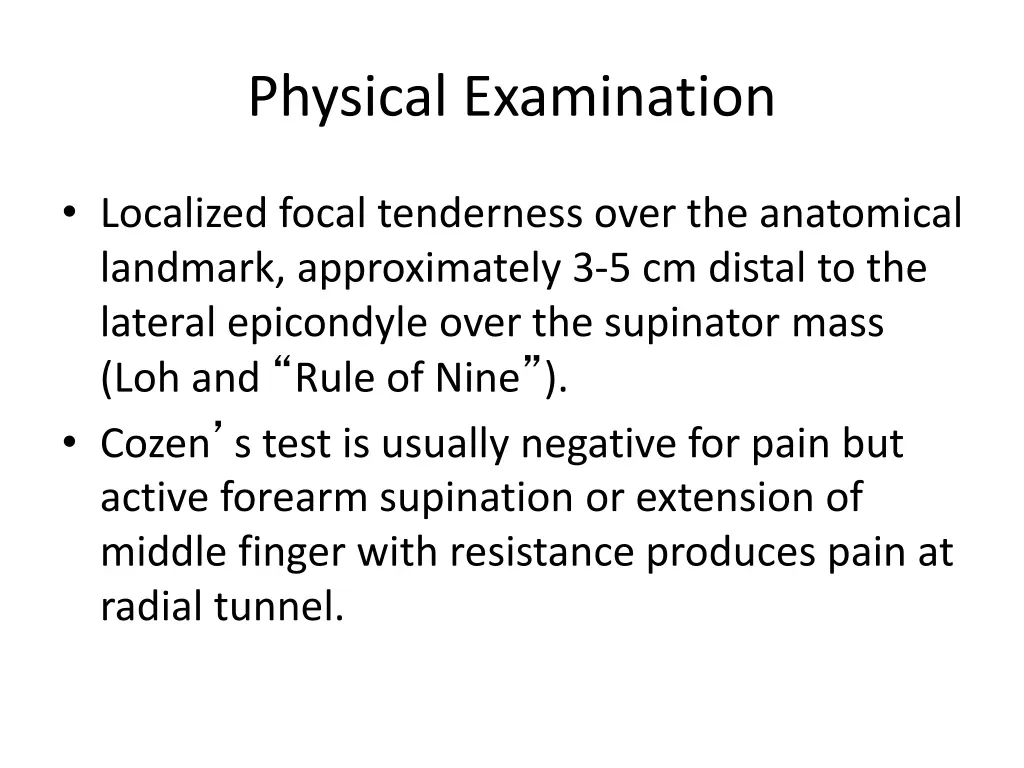 physical examination