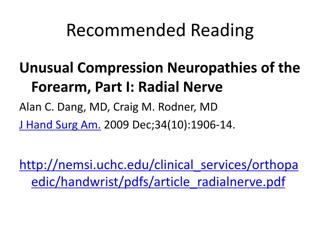 recommended reading