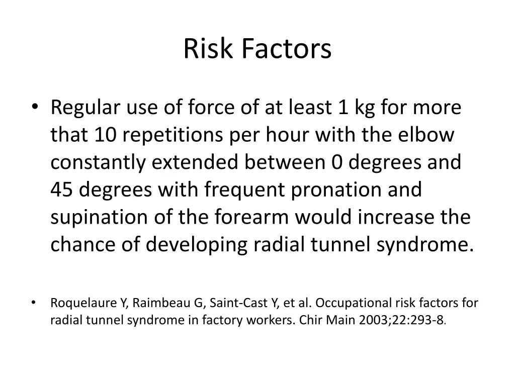 risk factors