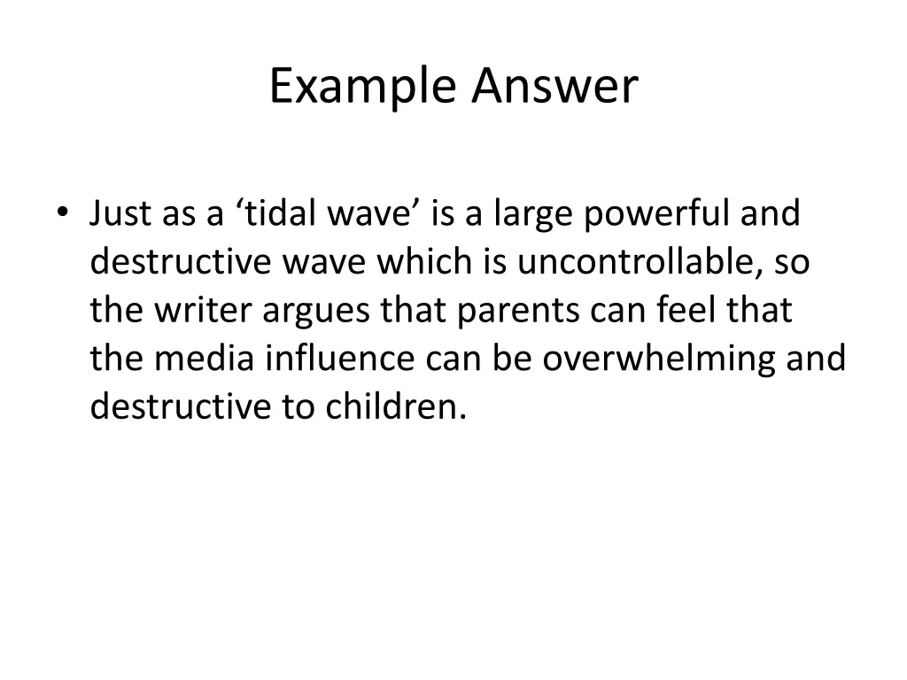 example answer 1