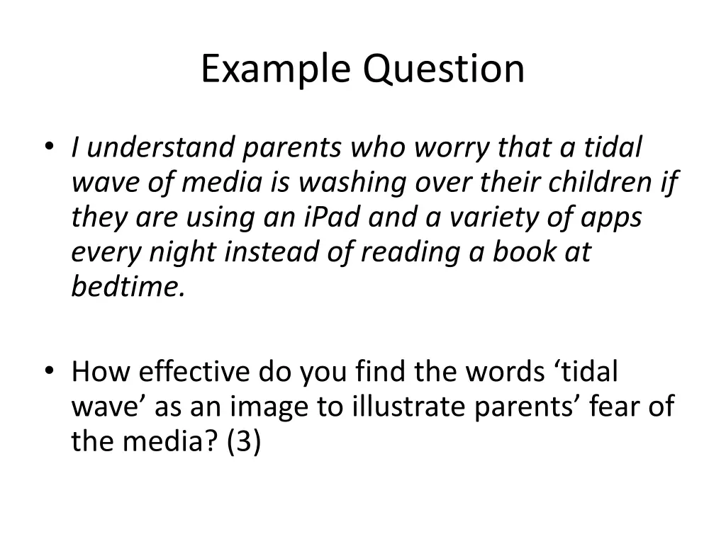 example question 3