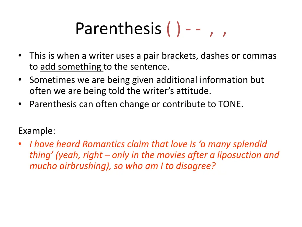 parenthesis