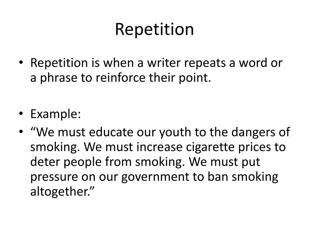 repetition